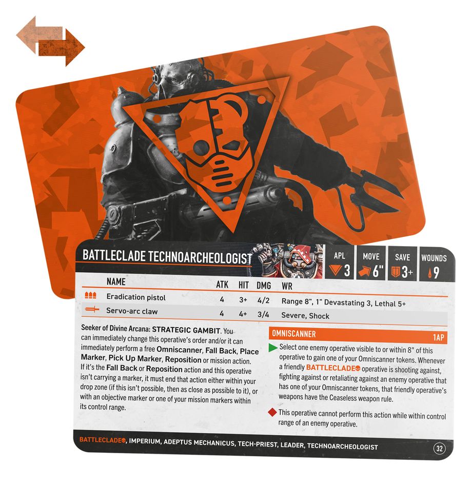 Warhammer 40.000 - Kill Team: Datacards: Battleclade (EN) (102-61)