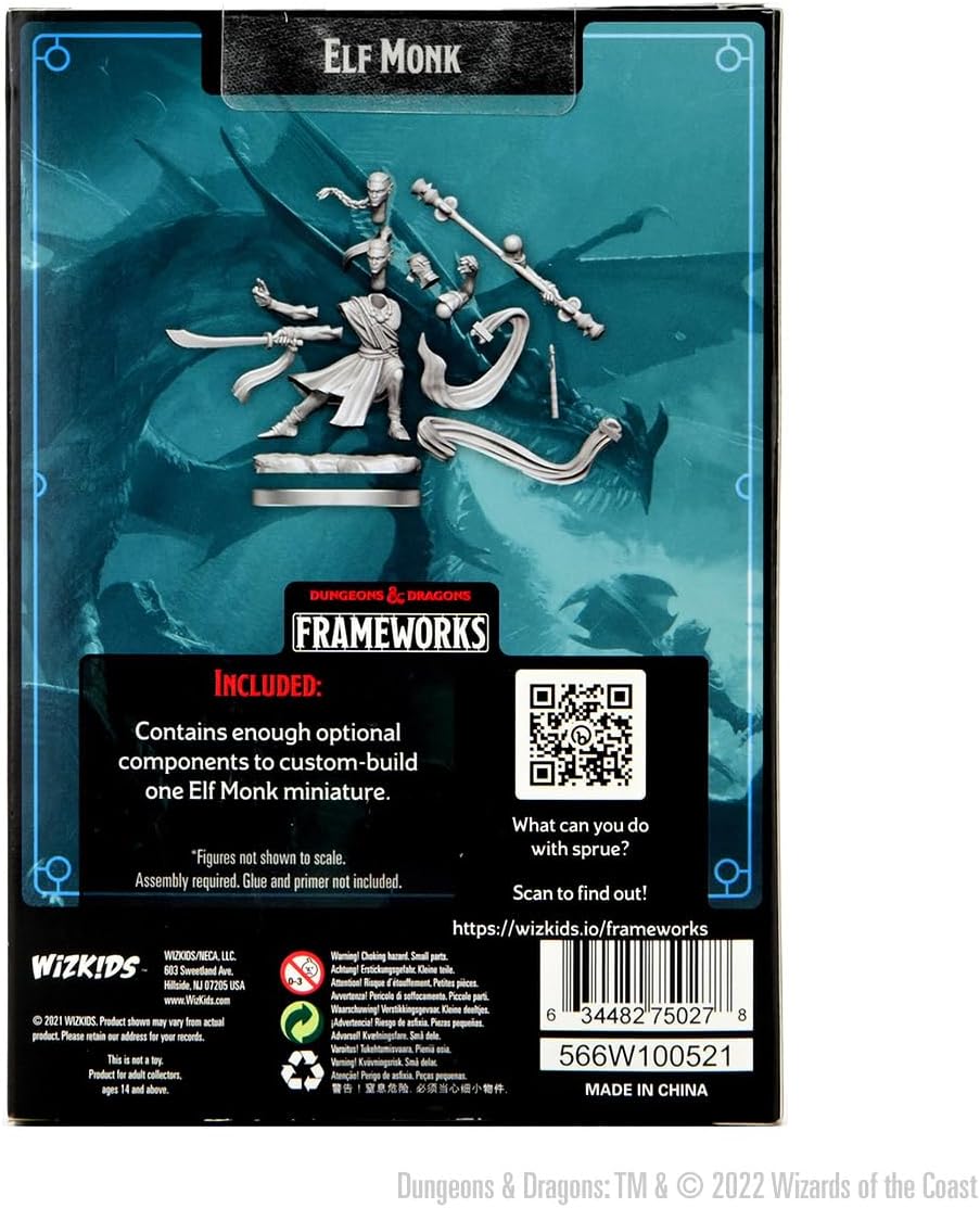 D&D Frameworks: Elf Monk Male