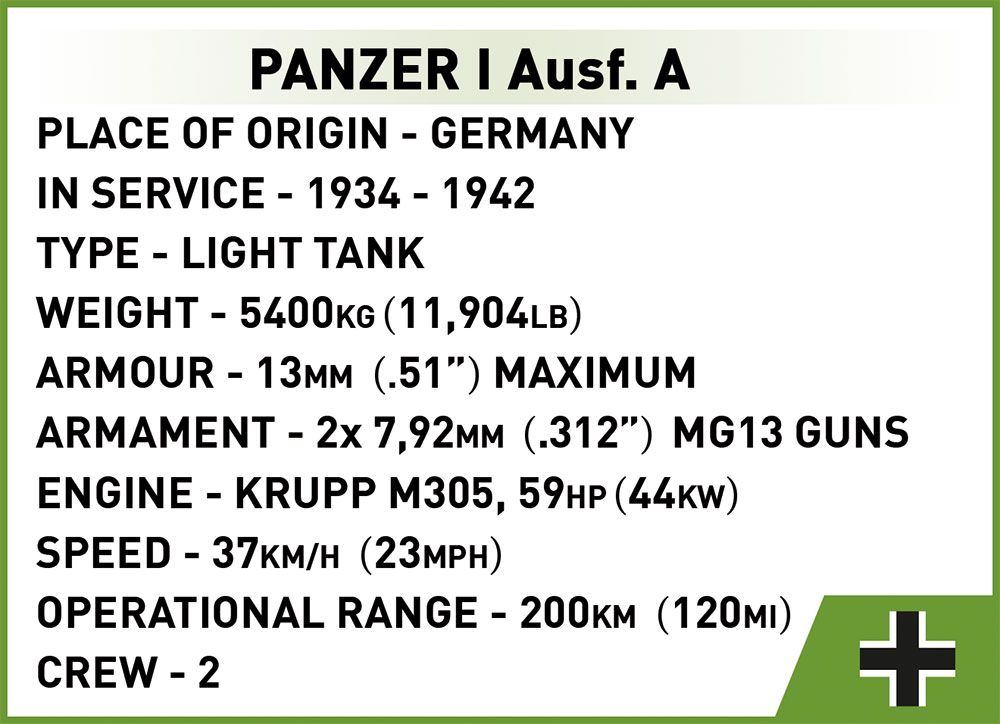 Cobi 2534 - Panzer I Ausf. A