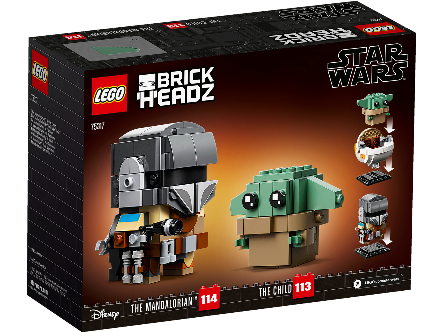 LEGO® BrickHeadz 75317 Der Mandalorianer™ und das Kind