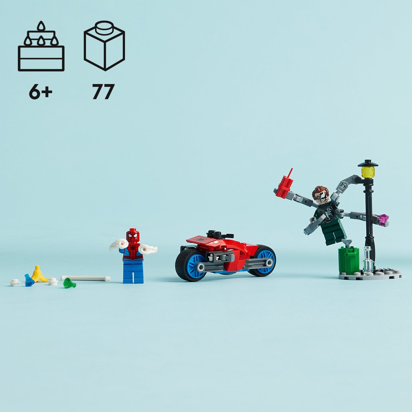 LEGO® Super Heroes 76275 Motorrad-Verfolgungsjagd: Spider-Man vs. Doc Ock