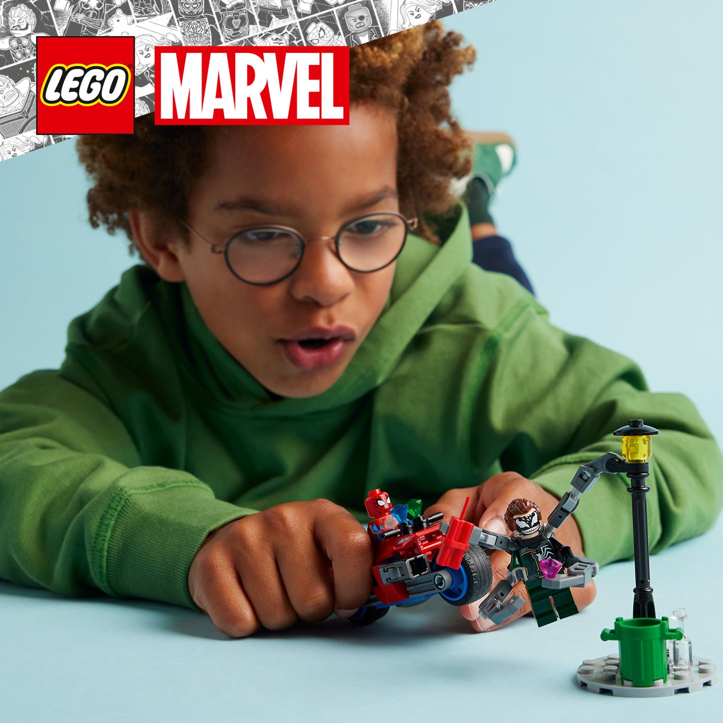 LEGO® Super Heroes 76275 Motorrad-Verfolgungsjagd: Spider-Man vs. Doc Ock