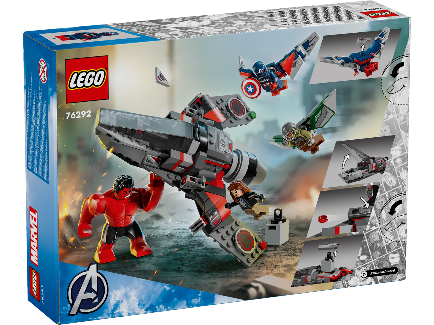 LEGO® Super Heroes 76292 Showdown zwischen Captain America und Red Hulk