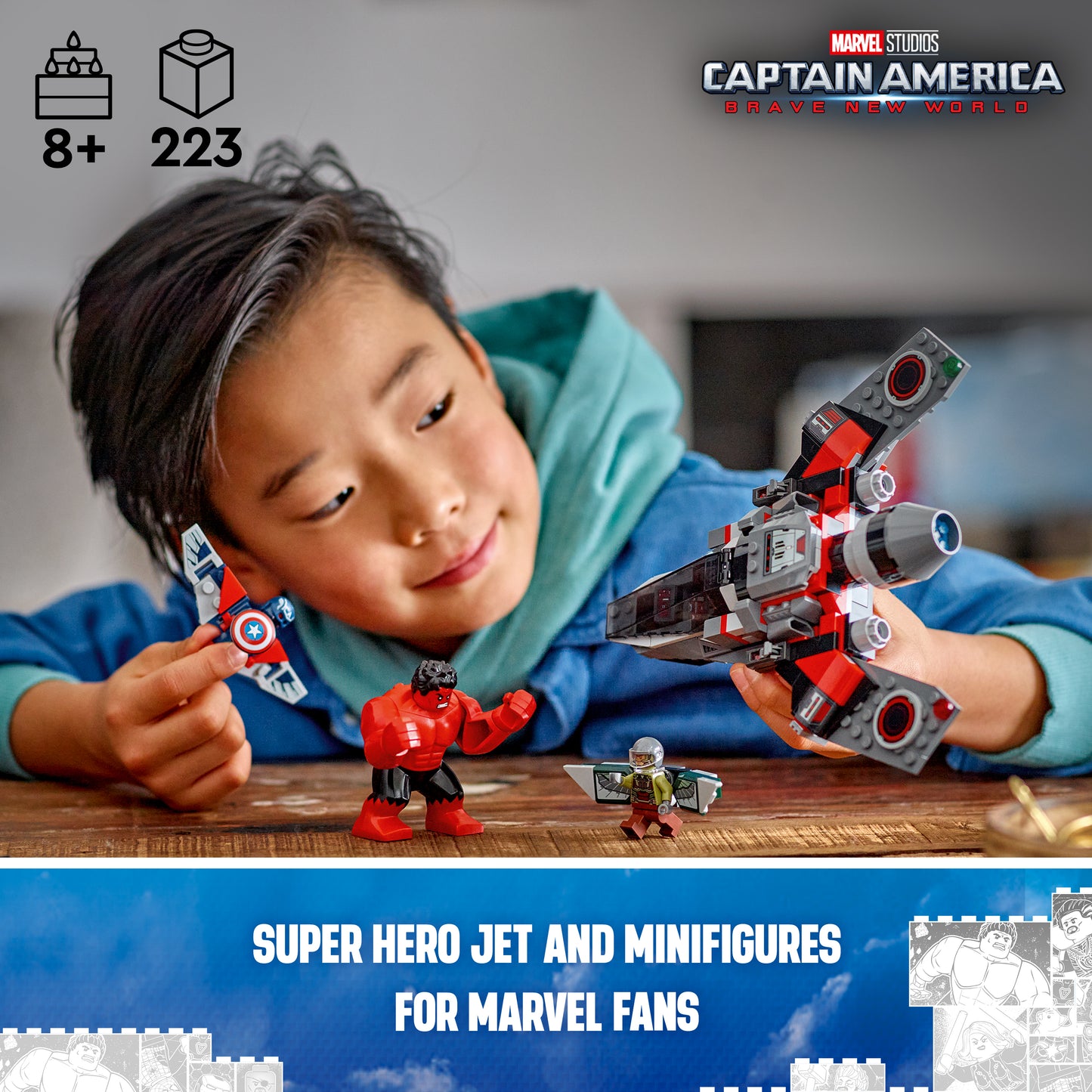 LEGO® Super Heroes 76292 Showdown zwischen Captain America und Red Hulk