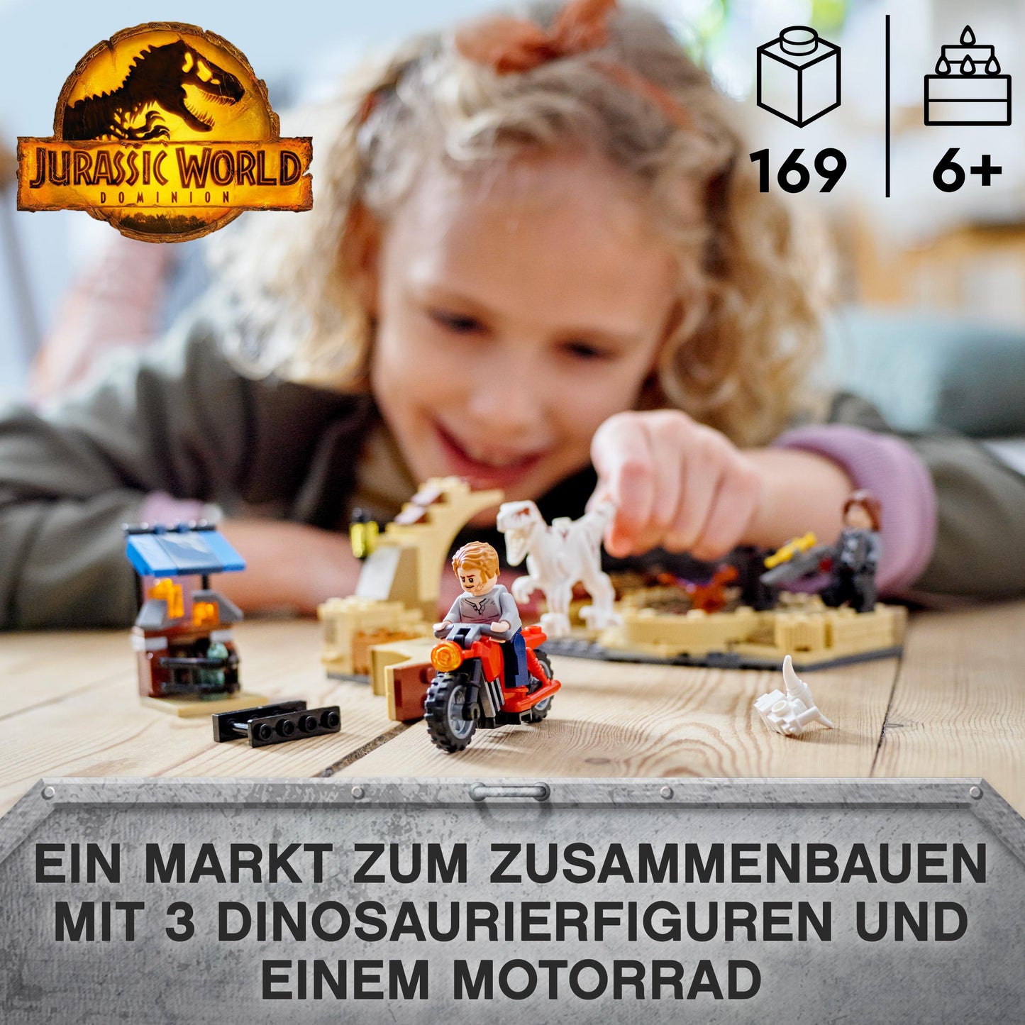 LEGO® Jurassic World 76945 Atrociraptor: Motorradverfolgungsjagd