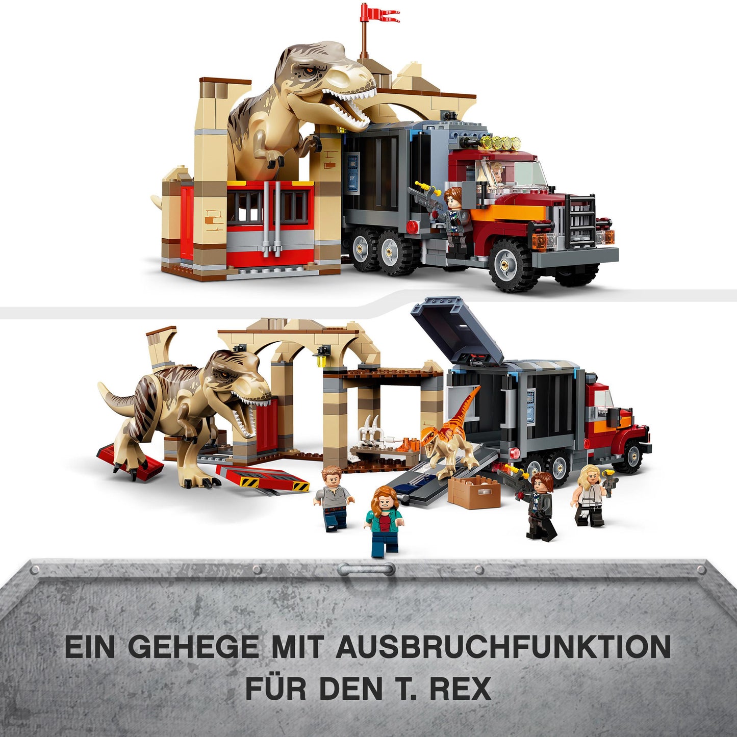 LEGO® Jurassic World 76948 T. Rex & Atrociraptor: Dinosaurier-Ausbruch