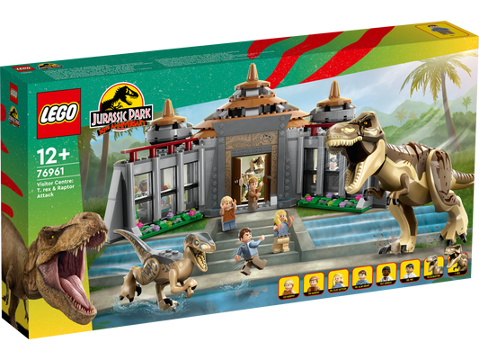 LEGO® Jurassic World 76961 Angriff des T. rex und des Raptors aufs Besucherzentrum