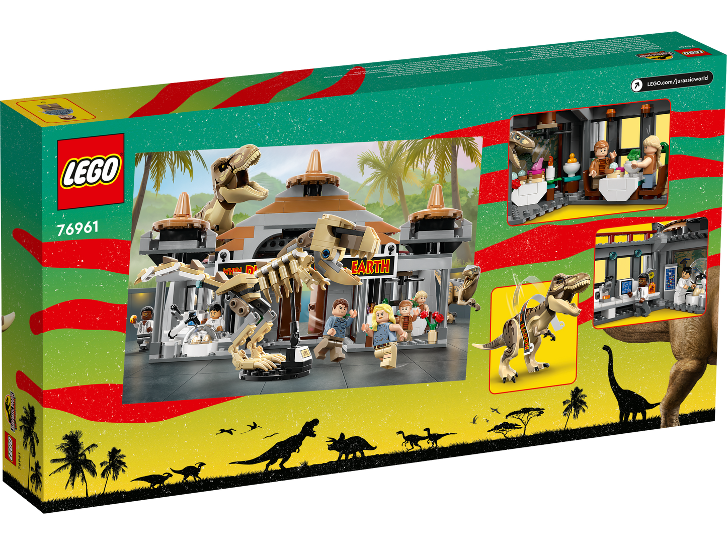 LEGO® Jurassic World 76961 Angriff des T. rex und des Raptors aufs Besucherzentrum