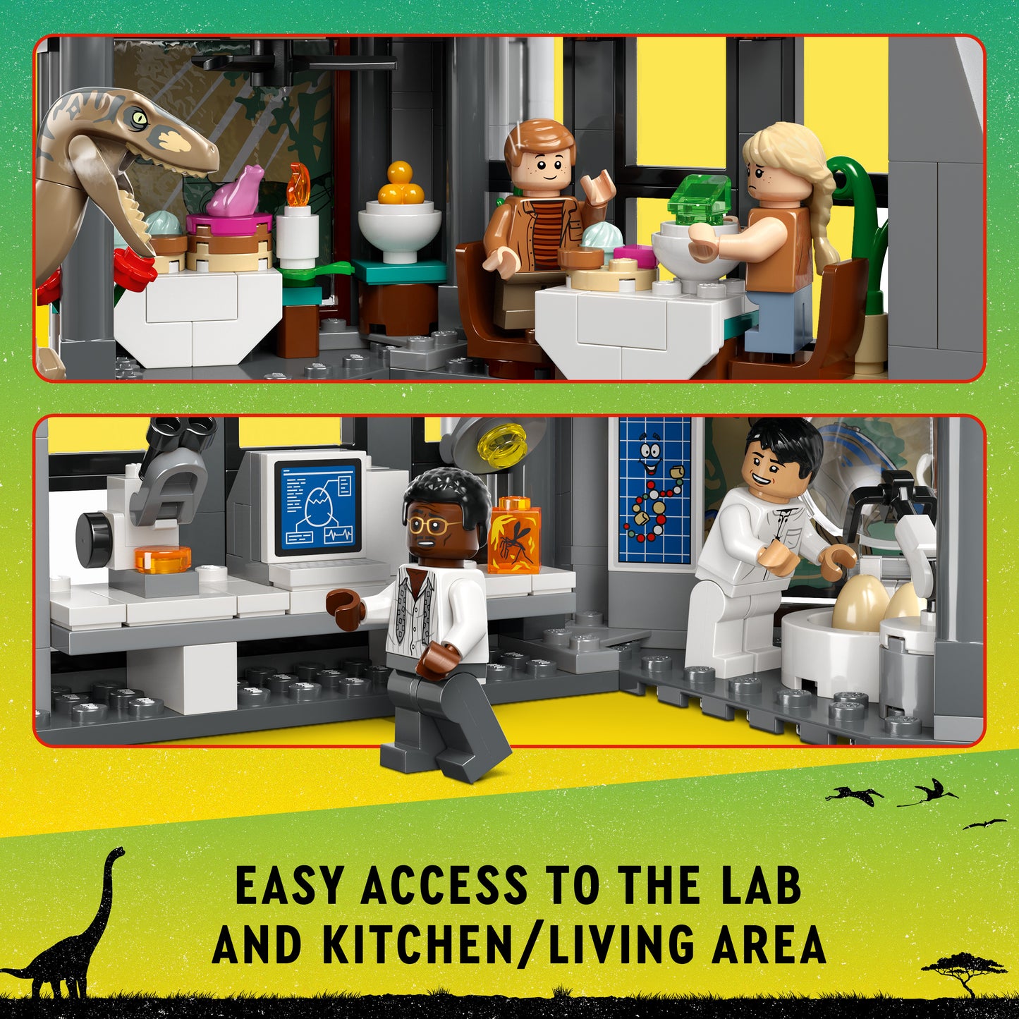 LEGO® Jurassic World 76961 Angriff des T. rex und des Raptors aufs Besucherzentrum