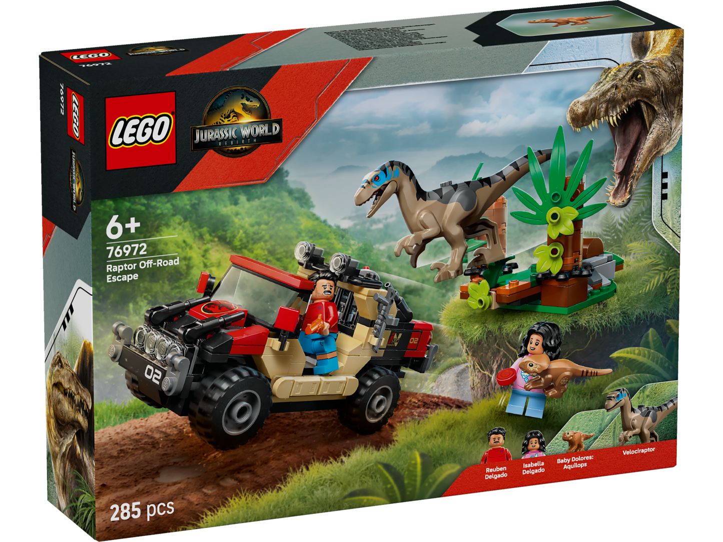 LEGO® Jurassic World 76972 Raptor: Verfolgungsjagd mit dem Geländewagen