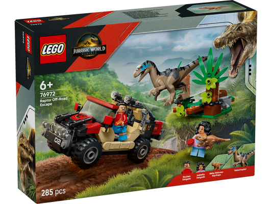 LEGO® Jurassic World 76972 Raptor: Verfolgungsjagd mit dem Geländewagen