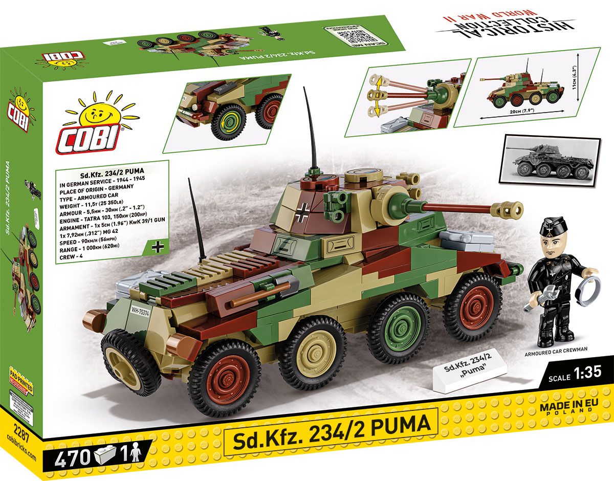 Cobi 2287 - Historical Collection - Sd.Kfz. 234/2 Puma