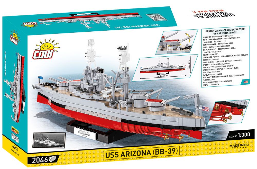 Cobi 4843 - Historical Collection - USS Arizona (BB-39)