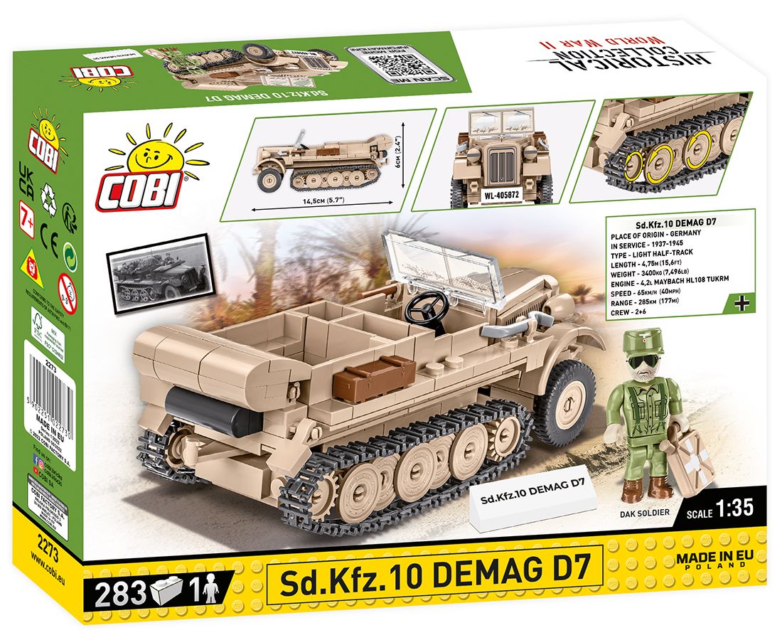 Cobi 2273 - Historical Collection - Sd.Kfz 10 Demag D7