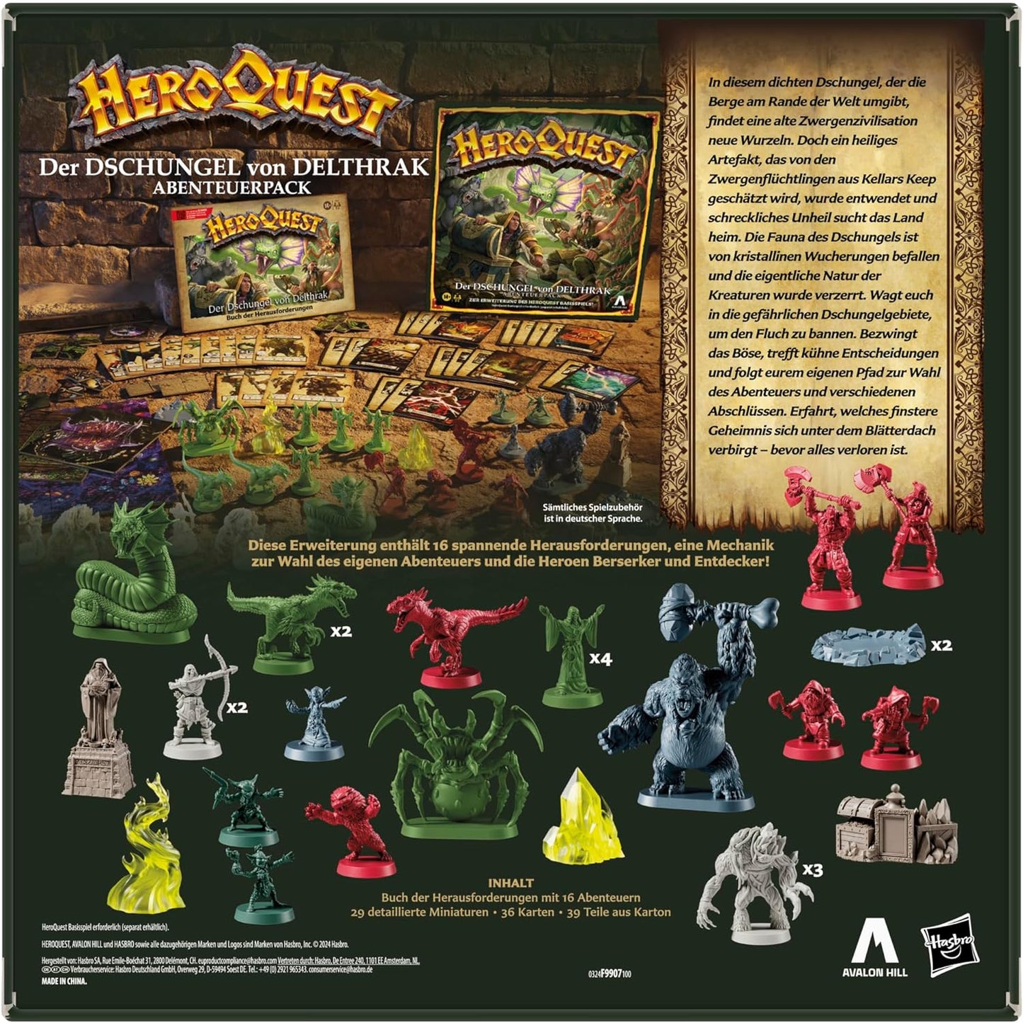 Avalon Hill HeroQuest Der Dschungel von Delthrak Abenteuerpack - DE