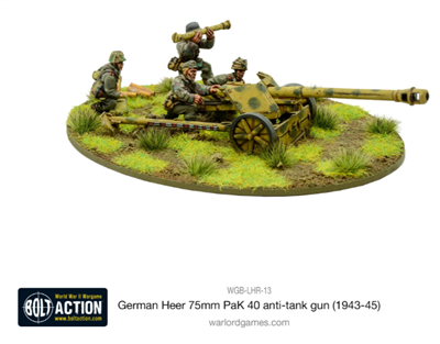 Bolt Action German Heer 75mm PaK 40 anti-tank gun (1943-45) - EN - WGB-LHR-13