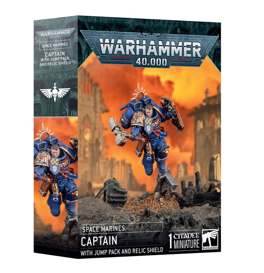 Warhammer 40.000 - Space Marines - Captain with Jump Pack and Relic Shield (48-102)