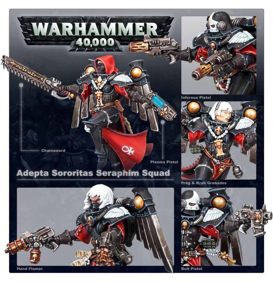 Warhammer 40.000 - Adepta Sororitas - Zephyrim/Seraphim Squad (52-27)