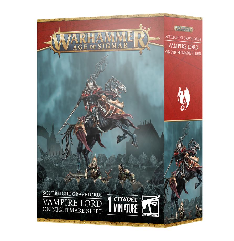 Warhammer Age of Sigmar - Soulblight Gravelords - Vampire Lord on Nigthmare Steed (91-82)