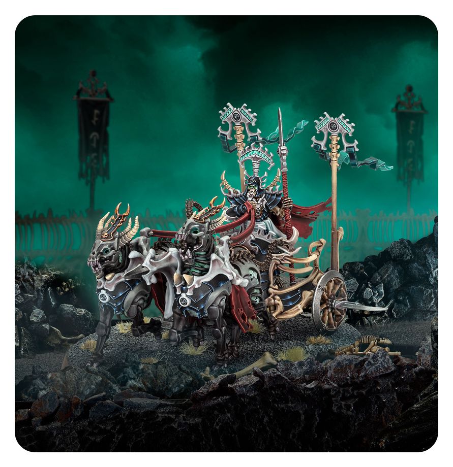 Warhammer Age of Sigmar - Ossiarch Bonereaper - Liege-Kavalos on War Chariot (94-36)