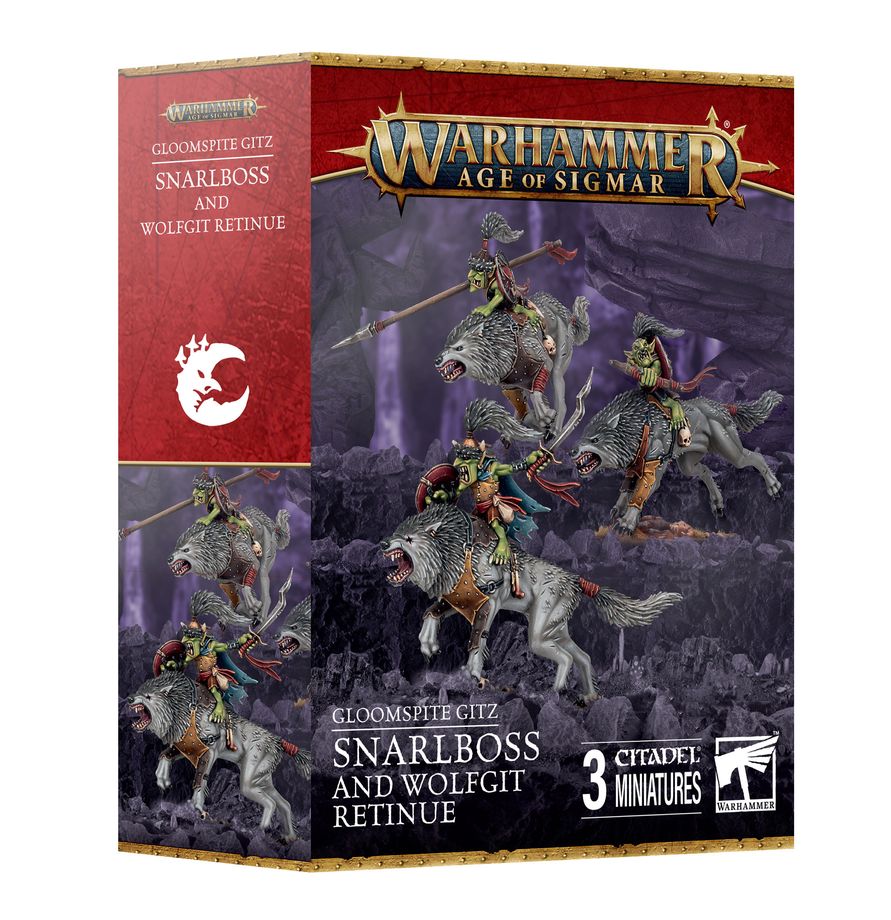 Warhammer Age of Sigmar - Gloomspite Gitz – Snarlboss and Wolfgit Retinue (89-98)