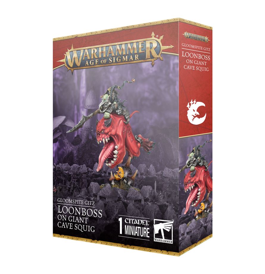 Warhammer Age of Sigmar - Gloomspite Gitz – Loonboss on Giant Cave Squig (89-35)