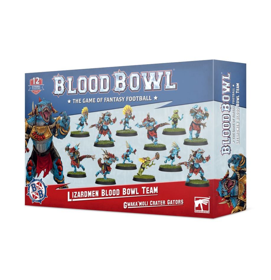 Blood Bowl - Lizardmen Blood Bowl Team – Gwaka'moli Crater Gators (200-74)