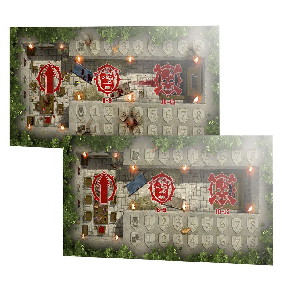 Blood Bowl - Bretonnian Pitch: Double-sided Pitch and Dugouts (202-61)