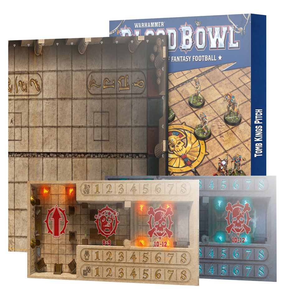 Blood Bowl - Tomb Kings Pitch: Double-sided Pitch and Dugouts Set (202-60)