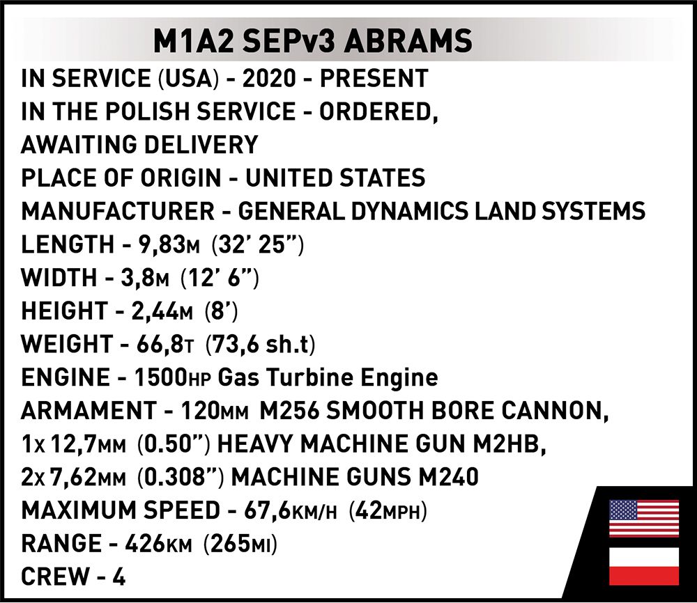 Cobi 2623 - Armed Forces - M1A2 SEPv3 Abrams