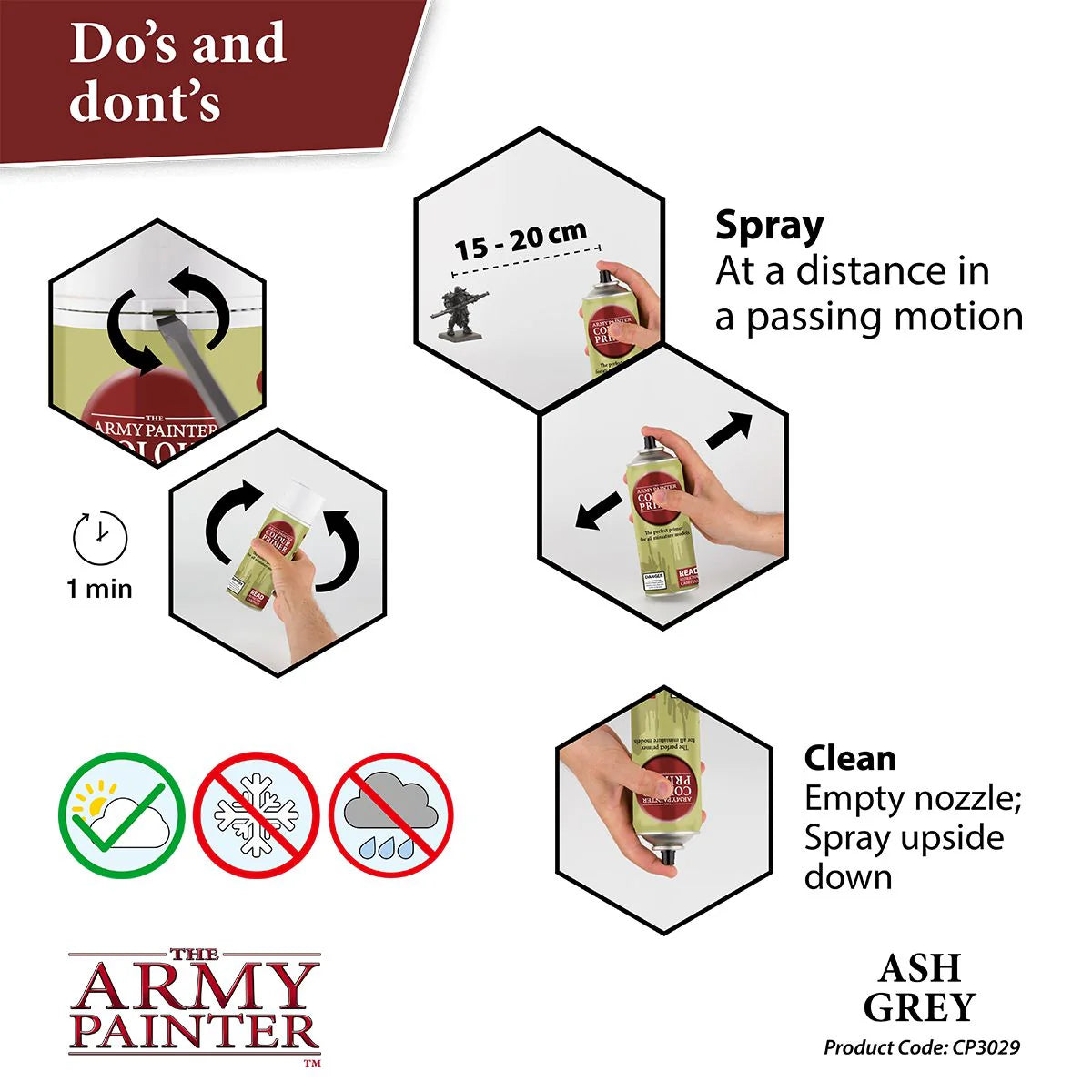 The Army Painter: Colour Primer: Ash Grey spray - CP3029
