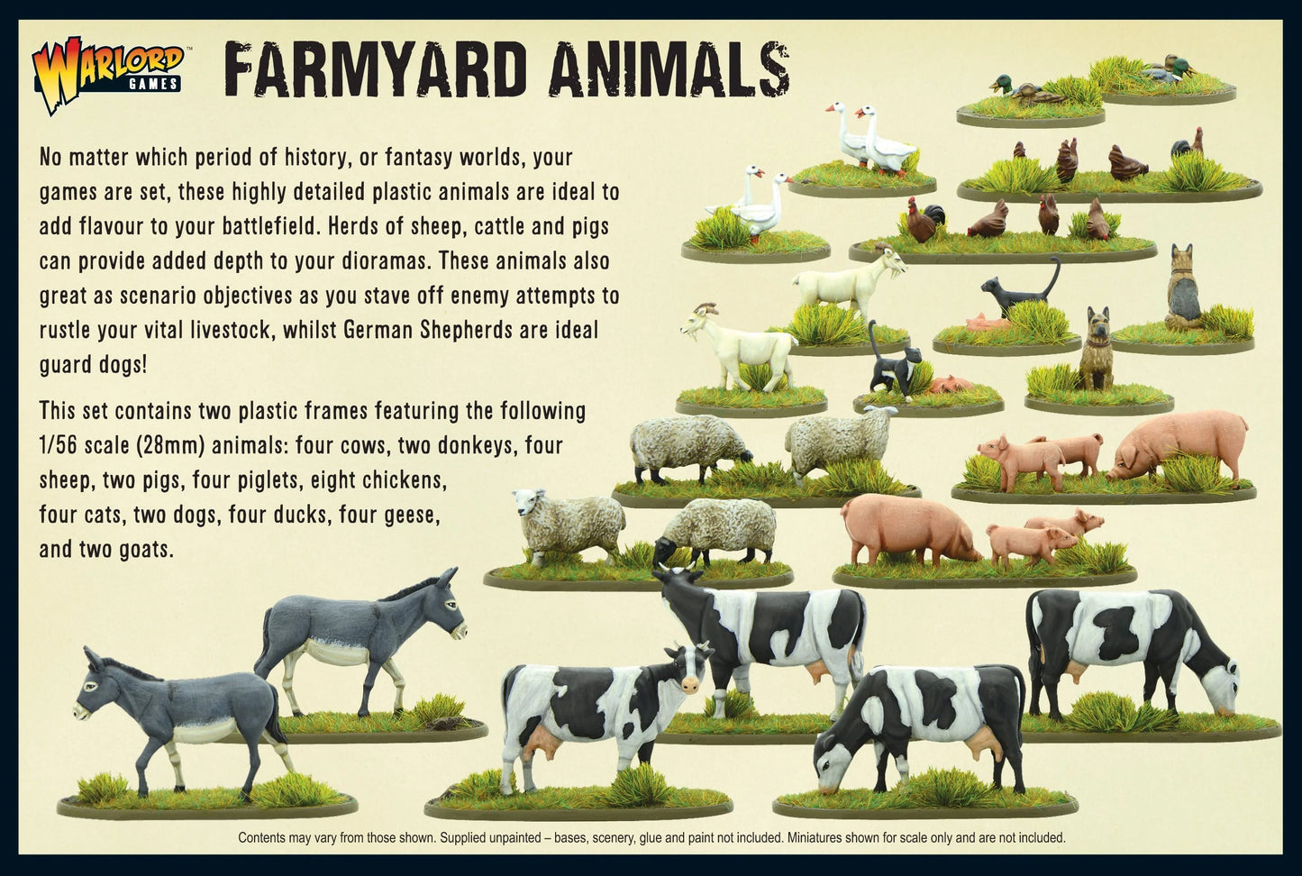 Bolt Action 2 Scenery Farmyard Animals - EN - EIEIO