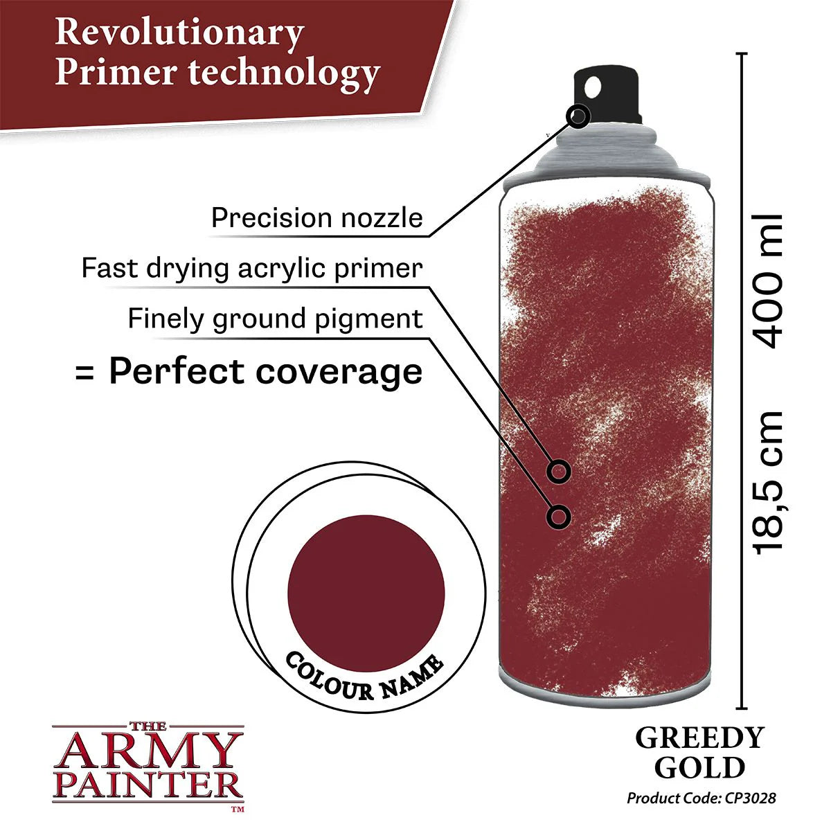 The Army Painter: Colour Primer: Greedy Gold spray - CP3028