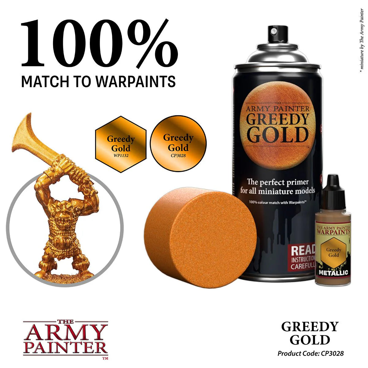 The Army Painter: Colour Primer: Greedy Gold spray - CP3028