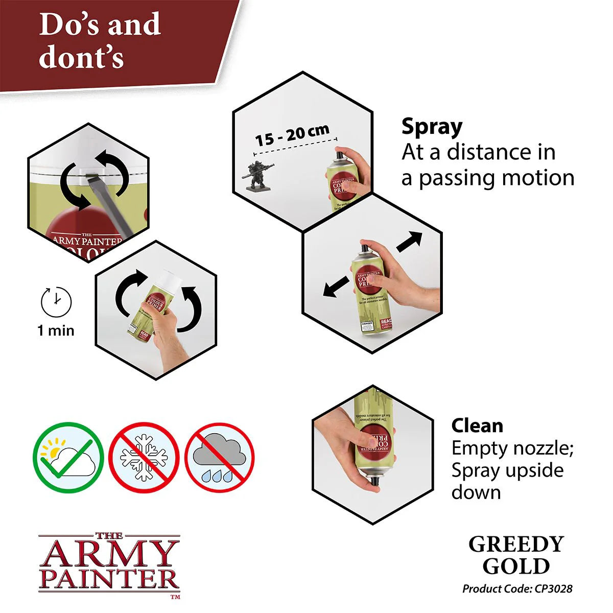 The Army Painter: Colour Primer: Greedy Gold spray - CP3028