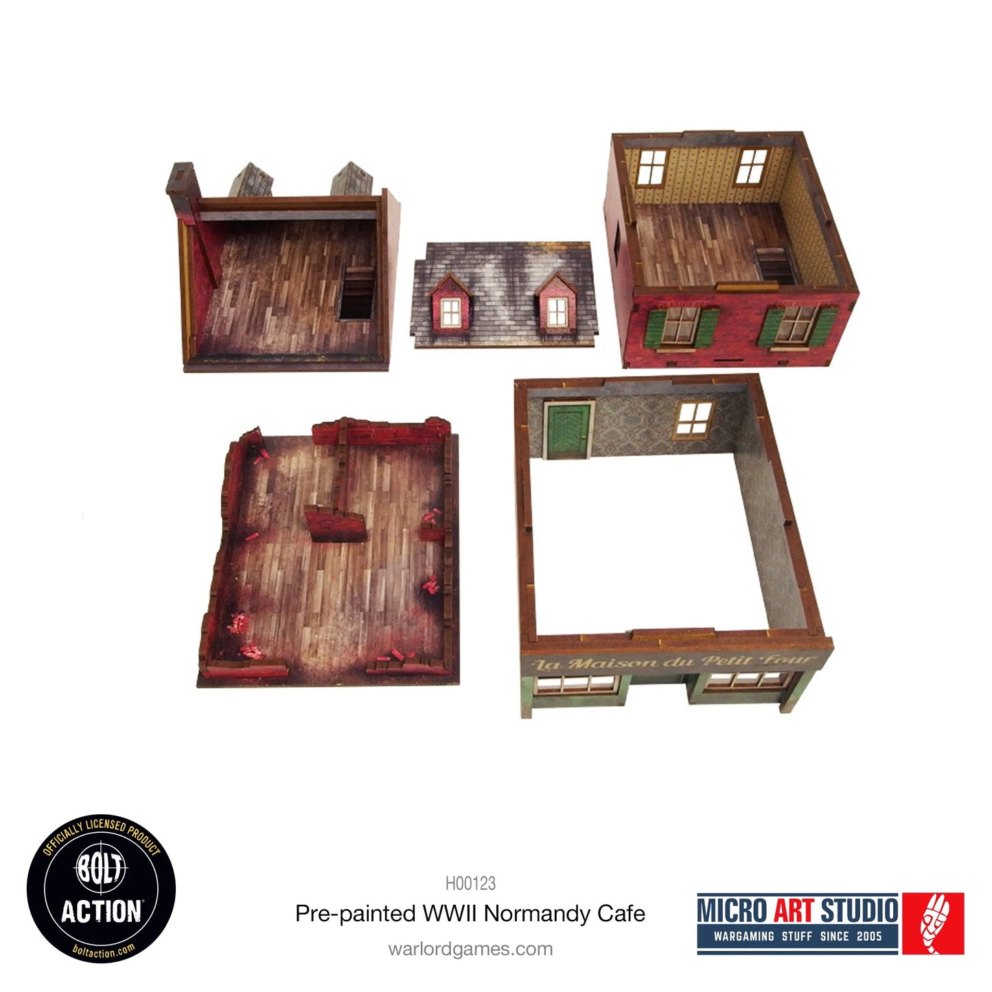 Bolt Action - Pre-painted WW2 Normandy Cafe - H00123