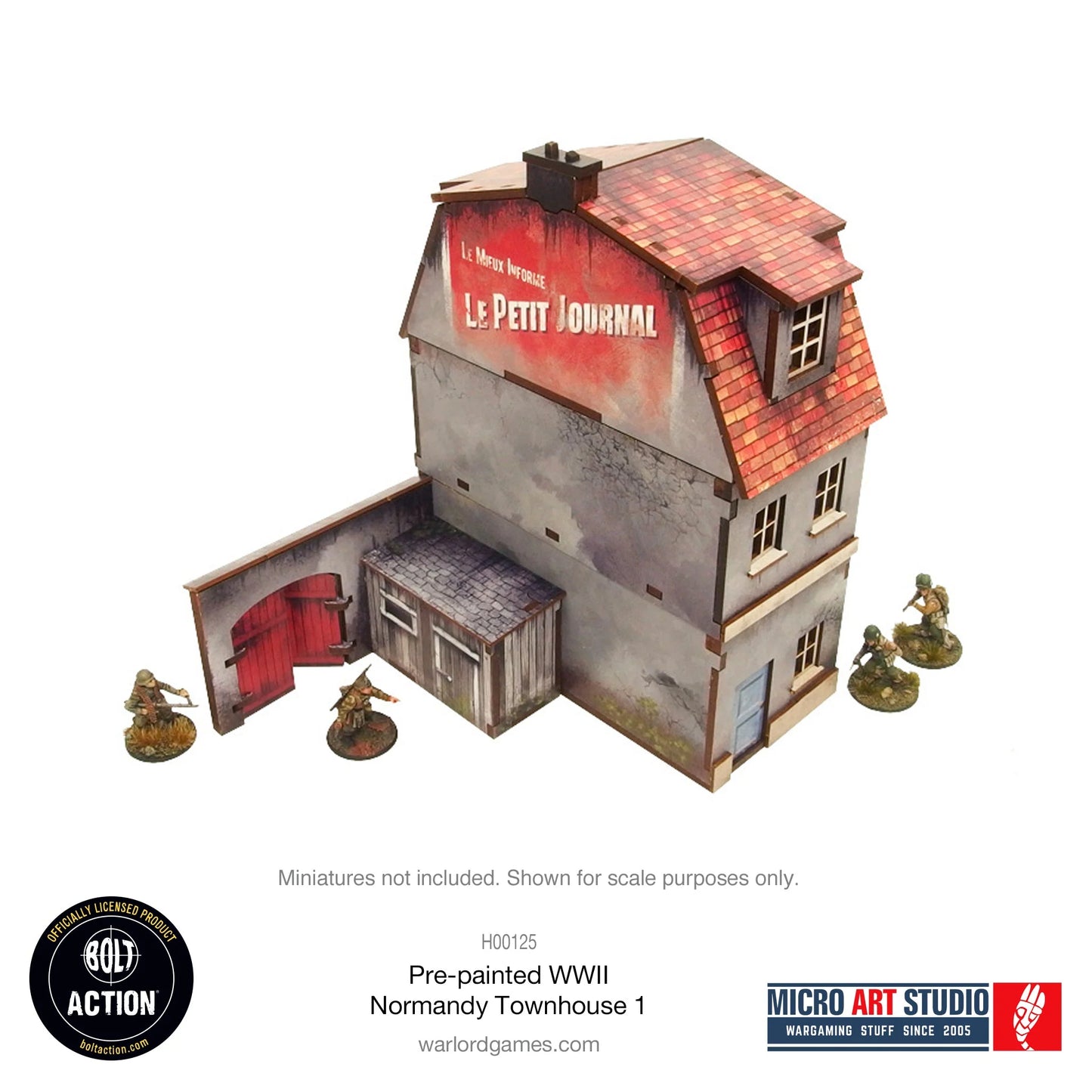 Bolt Action - Pre-painted WW2 Normandy Townhouse 1 - H00125