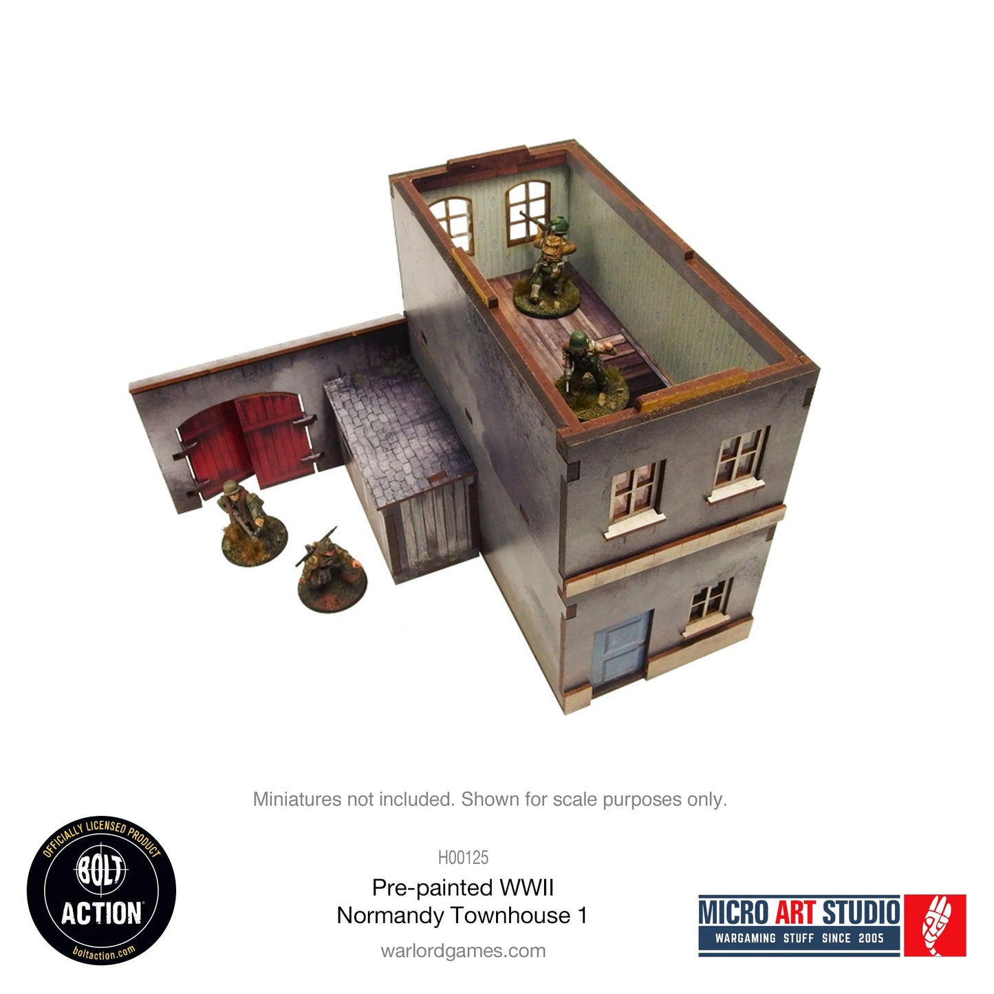 Bolt Action - Pre-painted WW2 Normandy Townhouse 1 - H00125