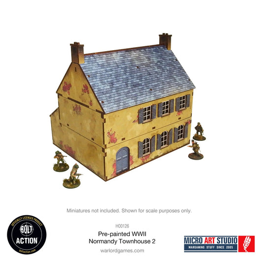 Bolt Action - Pre-painted WW2 Normandy Townhouse 2 - H00126