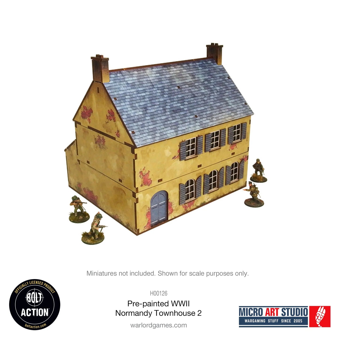 Bolt Action - Pre-painted WW2 Normandy Townhouse 2 - H00126