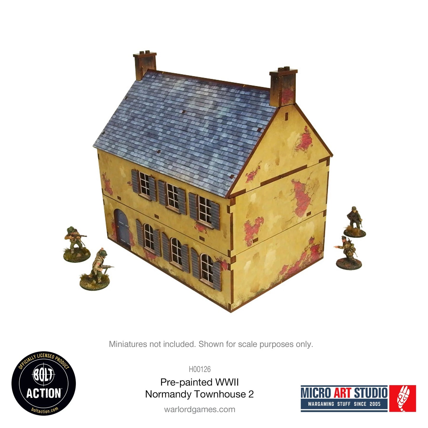 Bolt Action - Pre-painted WW2 Normandy Townhouse 2 - H00126