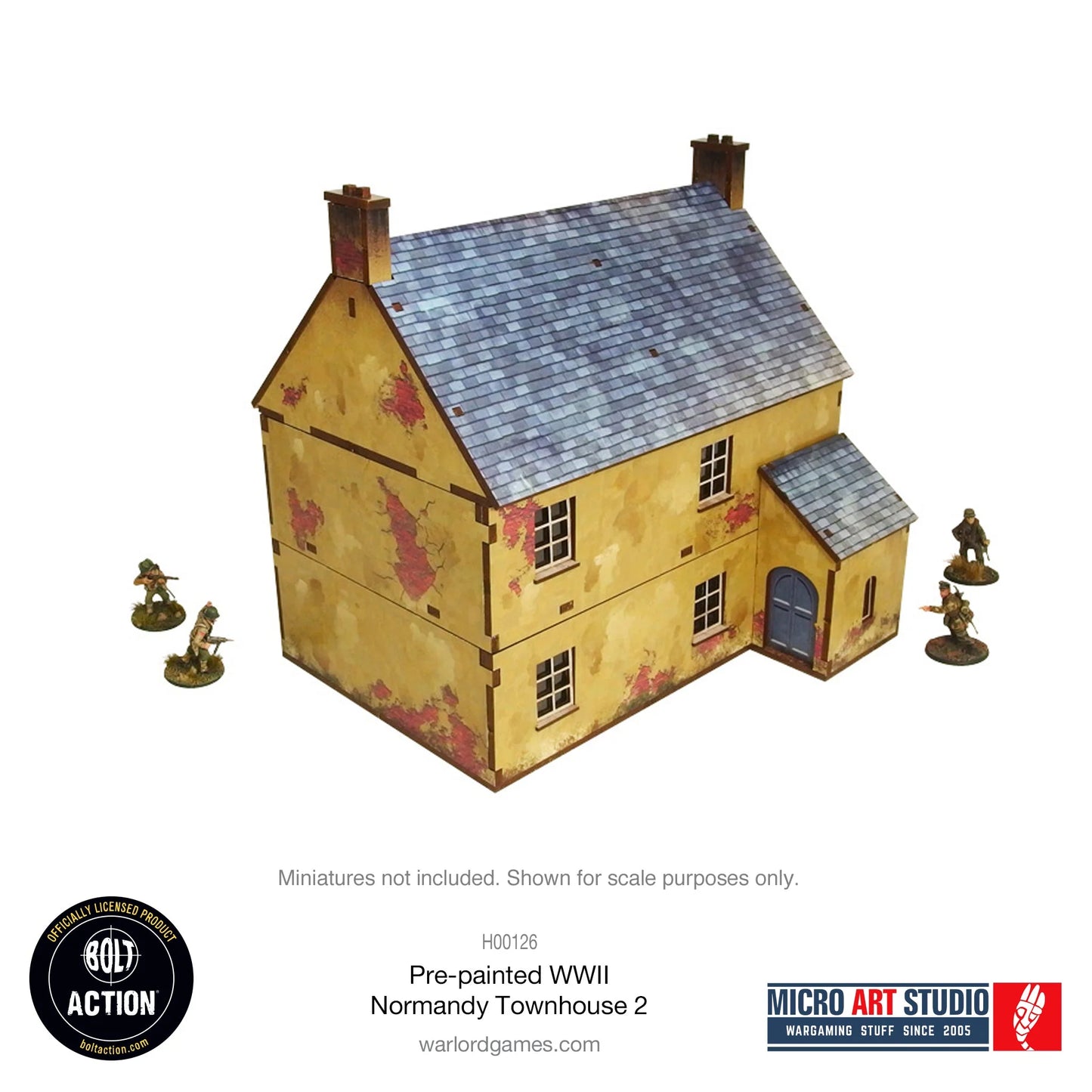 Bolt Action - Pre-painted WW2 Normandy Townhouse 2 - H00126