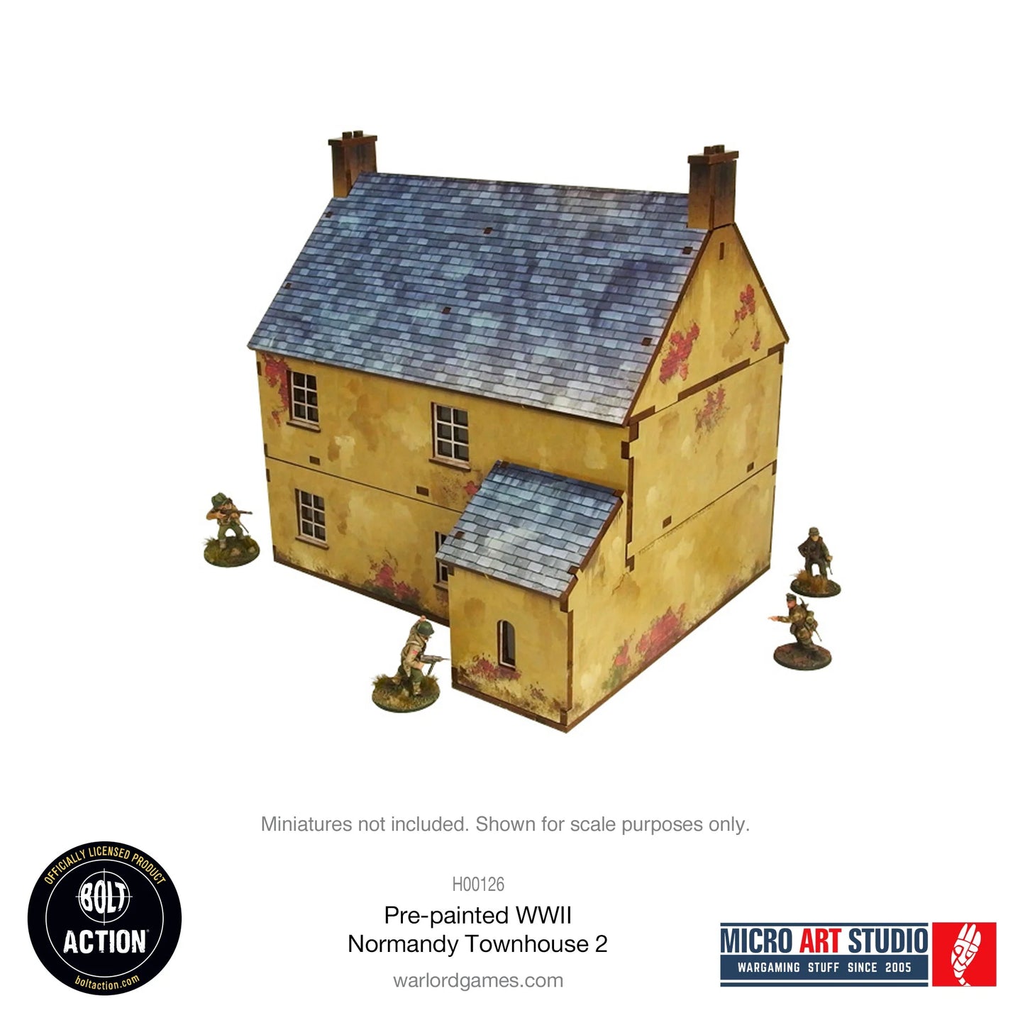 Bolt Action - Pre-painted WW2 Normandy Townhouse 2 - H00126