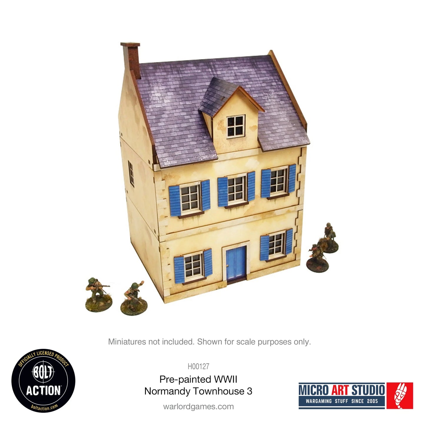 Bolt Action - Pre-painted WW2 Normandy Townhouse 3 - H00127