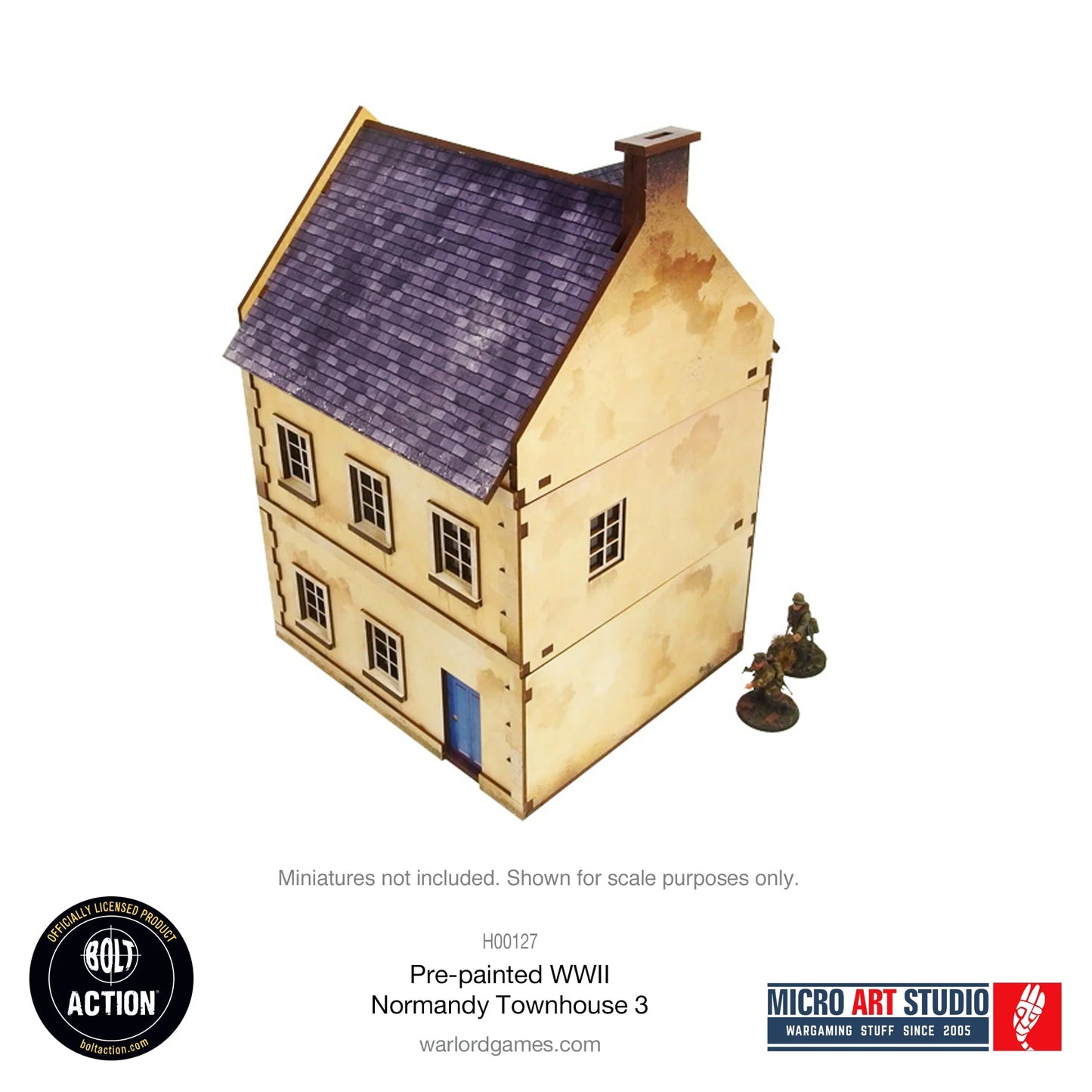 Bolt Action - Pre-painted WW2 Normandy Townhouse 3 - H00127