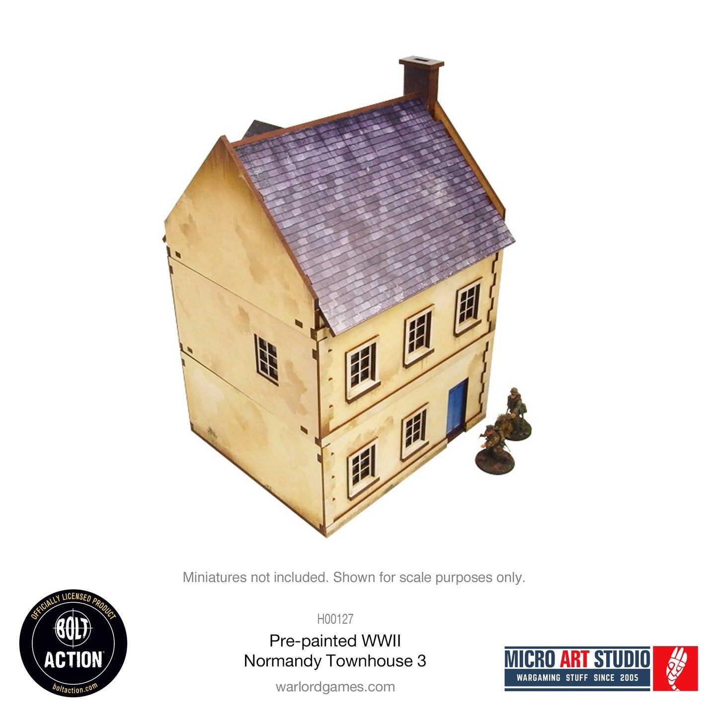 Bolt Action - Pre-painted WW2 Normandy Townhouse 3 - H00127