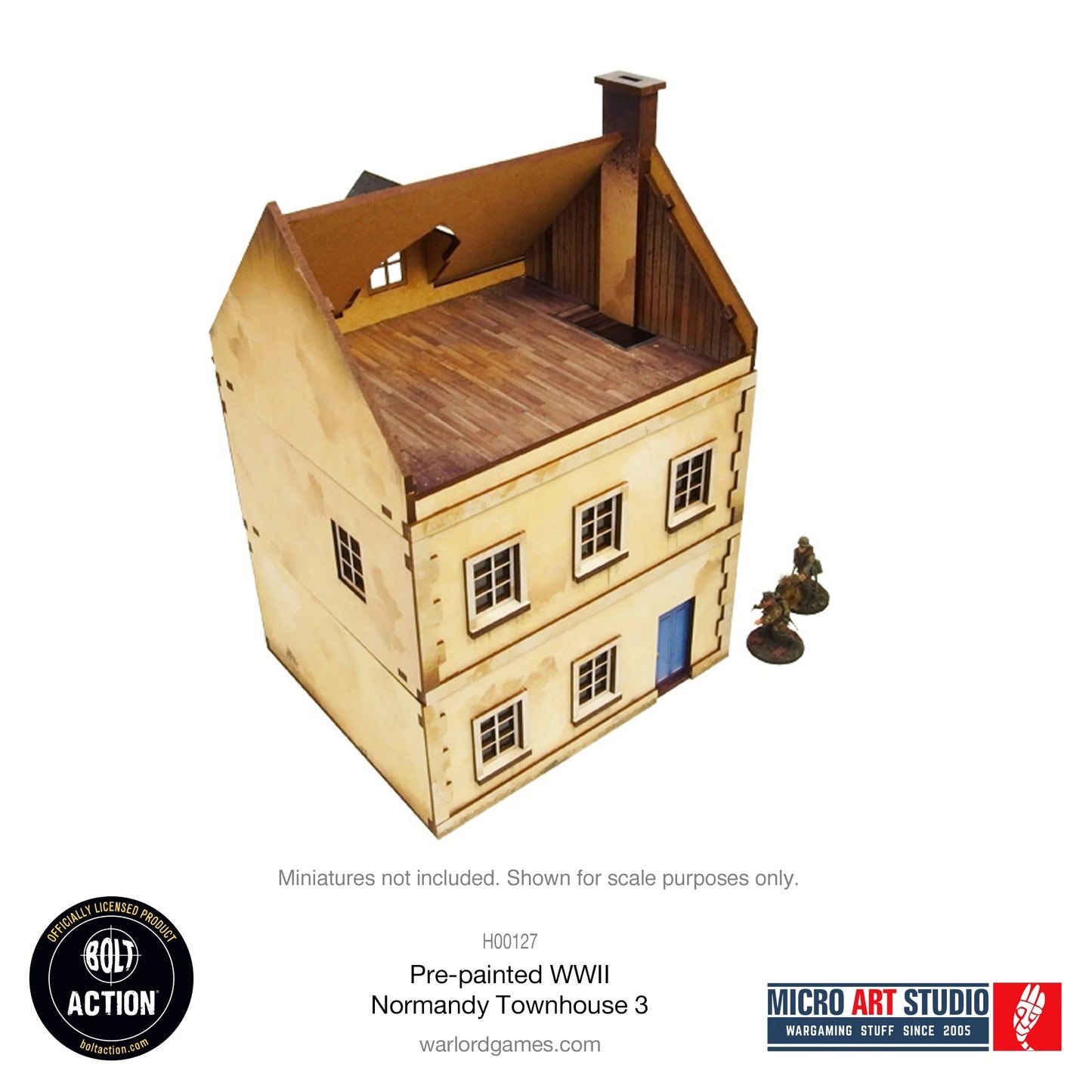 Bolt Action - Pre-painted WW2 Normandy Townhouse 3 - H00127