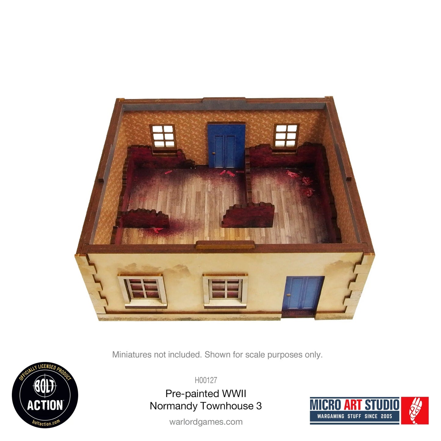 Bolt Action - Pre-painted WW2 Normandy Townhouse 3 - H00127