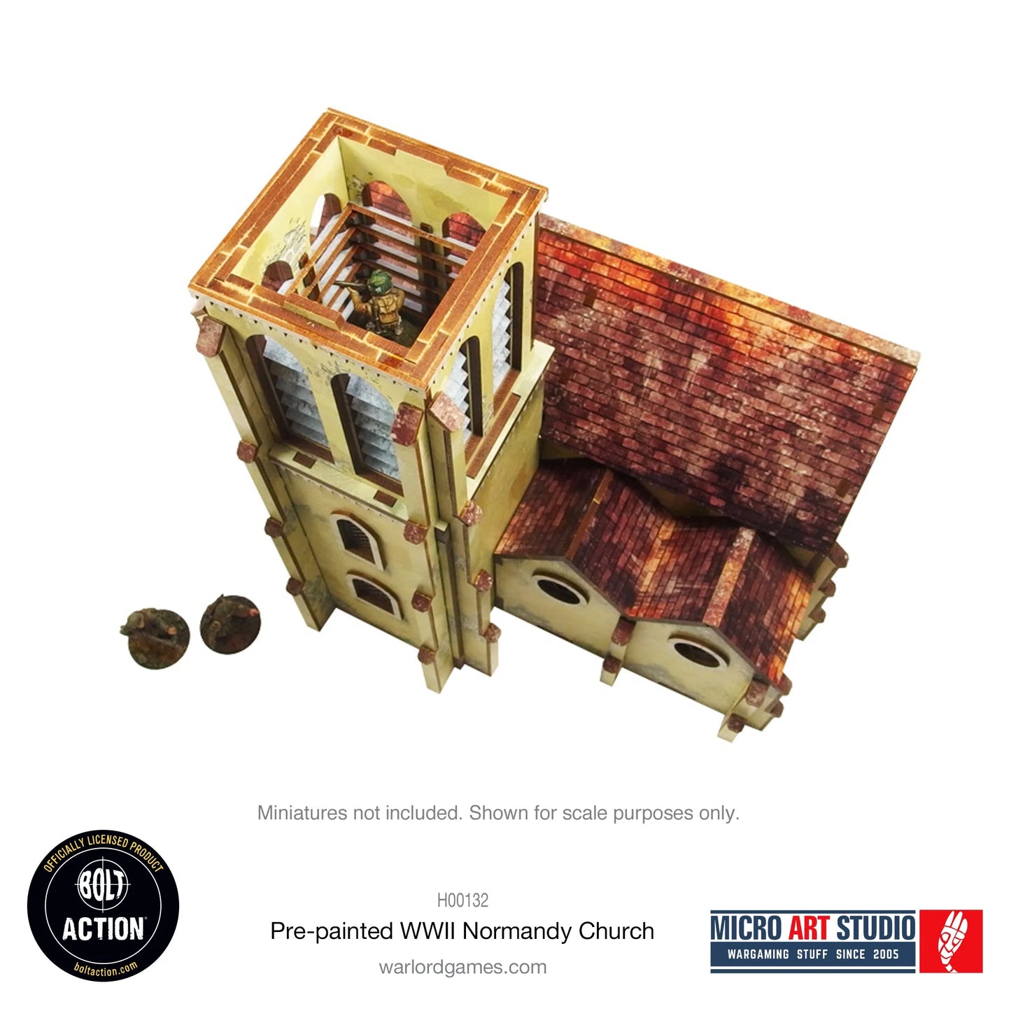 Bolt Action - Pre-painted WW2 Normandy Church - H00132