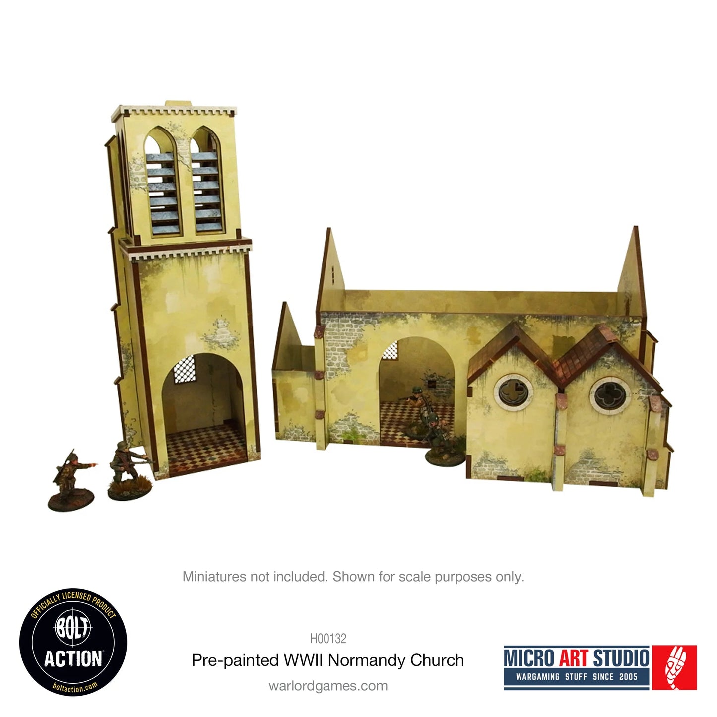 Bolt Action - Pre-painted WW2 Normandy Church - H00132